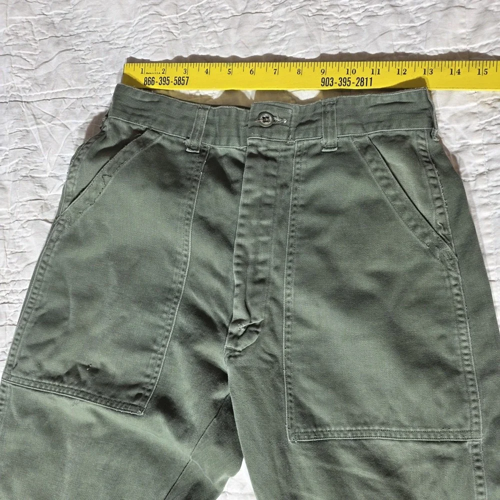 Vintage 80s (1984) US Army Mens 27x27 OG-107‎ Baker Pants
